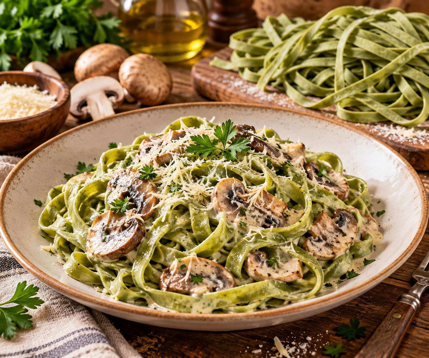 Plato de pastas · Tallarines