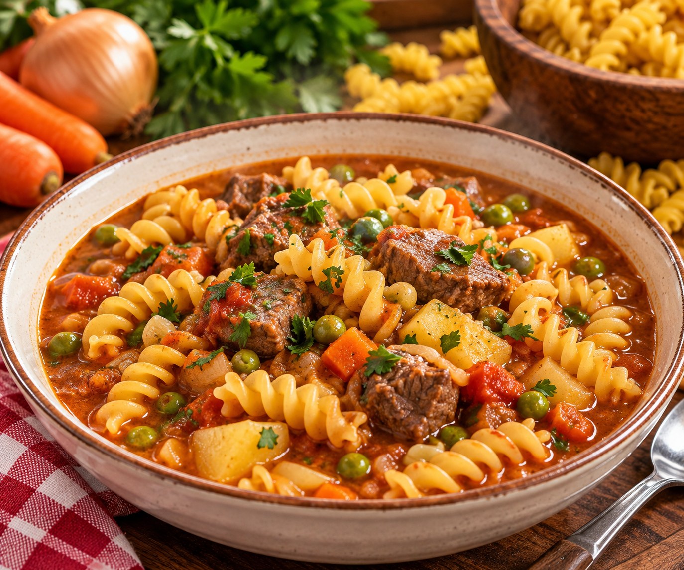 Plato de pastas · Guiseros